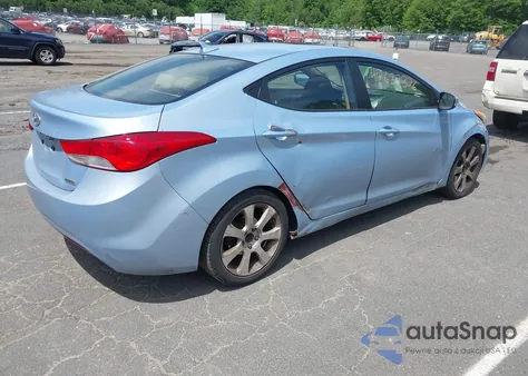 2013 Hyundai Elantra Limited from USA, damaged, VIN KMHDH4AE3DU509859